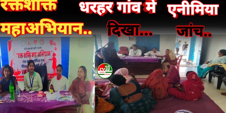 रक्तशक्ति महाअभियान: धरहर गांव में दिखा जागरूकता का उत्साह, महिलाओं ने बढ़-चढ़कर कराया एनीमिया जांच