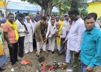 विधायक संदीप साहू ने किया भूमि पूजन ध्रुव समाज के लोग में उत्साह