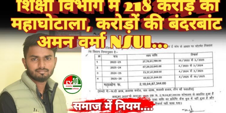शिक्षा विभाग में 218 करोड़ का महाघोटाला