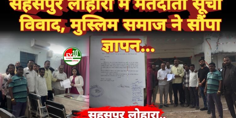 सहसपुर लोहारा में निर्वाचक नामावली को लेकर मुस्लिम जमात का ज्ञापन, 29 परिवारों के नाम पर दावा-आपत्ति का मामला