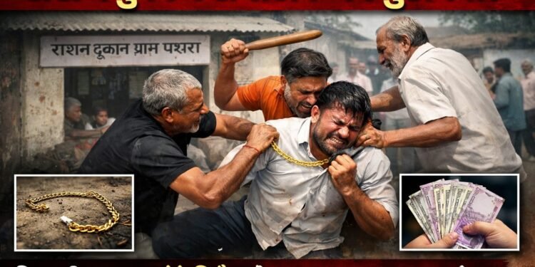 राशन नहीं दिया, राशन मांगने पर हितग्राही की बेरहमी से पिटाई, — कवर्धा में संचालक की गुंडागर्दी..