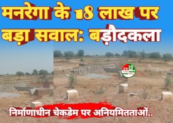 मनरेगा के 18 लाख पर बड़ा सवाल: बड़ौदकला में निर्माणाधीन चेकडेम पर अनियमितताओं के आरोप, जांच तक भुगतान रोकने की मांग