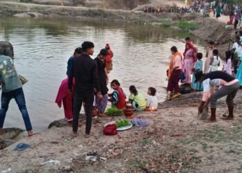 धरहर गांव में धूमधाम से हुआ जवारा विसर्जन