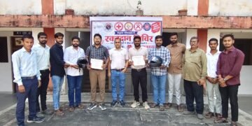 पांडातराई कॉलेज में रक्तदान शिविर, विद्यार्थियों और युवाओं ने बढ़-चढ़कर निभाई भागीदारी