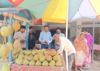 प्रतिबंधित पॉलीथीन बेचने वालों पर नगर पालिका की कार्यवाही